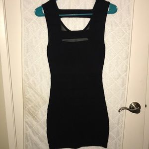 Forever 21 black dress with sheer panels